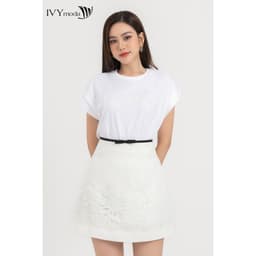 Thumbnail Chân váy chữ A phối viền hoa nổi IVY moda MS 31M8312 2