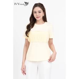 Thumbnail Áo thun nữ xếp ly ngực IVY moda MS 57B9458 4