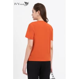 Thumbnail Áo thun nữ xếp ly ngực IVY moda MS 57B9458 3