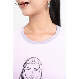 Thumbnail Áo thun nữ in họa tiết vẽ IVY moda MS 57M8086 3