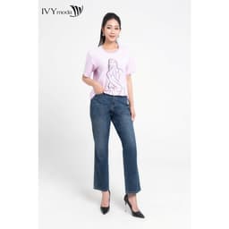 Thumbnail Áo thun nữ in họa tiết vẽ IVY moda MS 57M8086 1