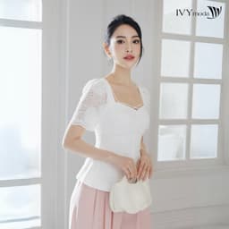 Thumbnail Áo peplum phối ren nữ IVY moda MS 16M8305 4