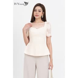 Thumbnail Áo peplum phối ren nữ IVY moda MS 16M8305 1