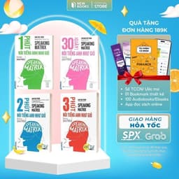 Thumbnail Sách - Combo speaking matrix - 30 giây 1 2 3 phút nói tiếng anh như gió học kèm app online 1