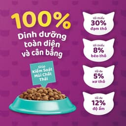 Thumbnail Thức ăn dạng hạt cho mèo trưởng thành nuôi trong nhà WHISKAS, 1.1 kg 3