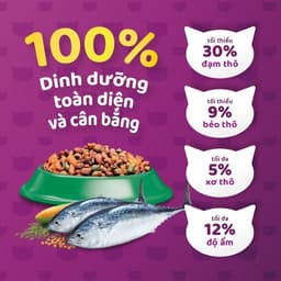 Thumbnail Thức ăn dạng hạt khô cho mèo lớn WHISKAS - 1.2 kg 4