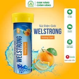 Thumbnail Viên sủi điện giải WELSTRONG hương cam - Bù nước, điện giải, vitamin cho cơ thể - Tuýp 8 viên 1