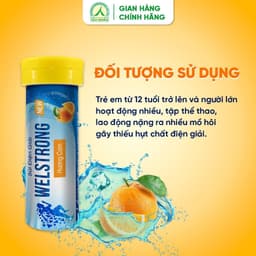 Thumbnail Viên sủi điện giải WELSTRONG hương cam - Bù nước, điện giải, vitamin cho cơ thể - Tuýp 8 viên 3