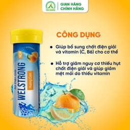Thumbnail Viên sủi điện giải WELSTRONG hương cam - Bù nước, điện giải, vitamin cho cơ thể - Tuýp 8 viên 2