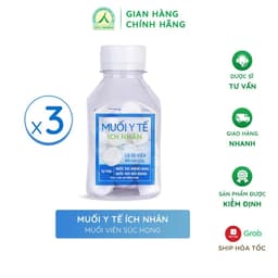Thumbnail Combo 3 Lọ Viên Muối Ích Nhân Hỗ Trợ Làm Sạch Mũi Họng, Đường Hô Hấp Lọ 50 Viên 2