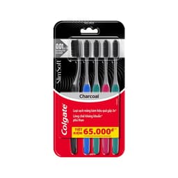 Thumbnail Bộ 5 Bàn chải Colgate SlimSoft Charcoal than hoạt tính kháng khuẩn siêu mềm mảnh 2