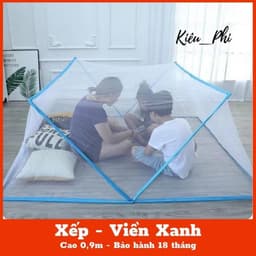 Thumbnail Màn Mùng chụp tự bung xếp thông minh gấp gọn tiện dụng ngủ chống muỗi người lớn Kiều Phi khung xếp 1