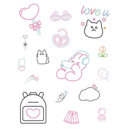 Thumbnail Set 2 Trendy Tatoo Stickers SUGARPLUM 1