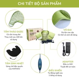 Thumbnail Máy Massage Cổ Vai Gáy Từ Thảo Dược Hapaku, Giảm Đau Vai Gáy, Lưu Thông Khí Huyết, Thư Giãn Ngủ Ngon 4