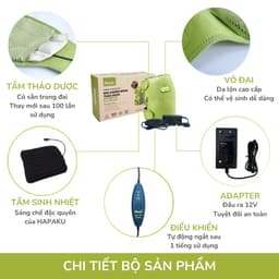 Thumbnail Tấm Thảo Dược Thay Thế Cho Đai Chườm Đầu Gối Làm Nóng Bằng Điện HAPAKU, Giảm Đau Mỏi Khớp Gối Thư Giãn 3