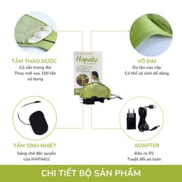 Thumbnail Đai Chườm Thảo Dược Cổ Gáy Hapaku, Giảm Đau Nhức Mỏi Cổ Gáy, Thư Giãn Ngủ Ngon 4