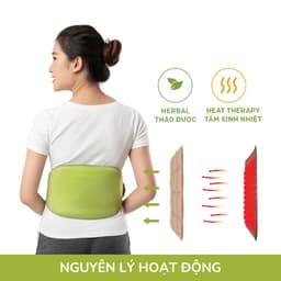 Thumbnail Đai Chườm Nóng Thảo Mộc Hapaku Giảm Đau Lưng Bụng, Massage Bụng Kinh, Thoát Vị Đĩa Đệm,Giảm Nhức Mỏi 3