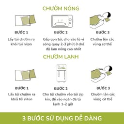 Thumbnail Gối Thảo Dược Chườm Nóng Hapaku, Chườm Cổ Vai Gáy, Giảm Đau Bụng Kinh - Size Vừa 3