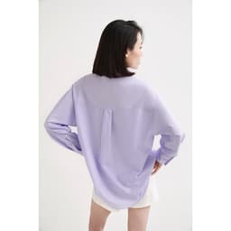 Thumbnail Áo sơ mi nữ GILLEE dáng oversized, sơ mi form rộng vải kate Mỹ tím pastel FAS293 3