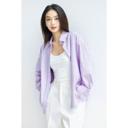 Thumbnail Áo sơ mi nữ GILLEE sơ mi dáng oversized, sơ mi form rộng vải kate Mỹ tone tím sang trọng, quý phái 3