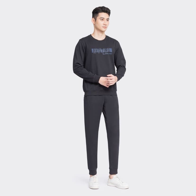Ảnh Bộ đồ thu đông nam Aristino dệt kim thiết kế cơ bản, màu sắc nam tính, lịch lãm - ALH010W3 1