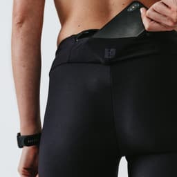 Thumbnail Quần lửng chạy bộ run dry cho nữ đen DECATHLON kalenji mã 8552202 1