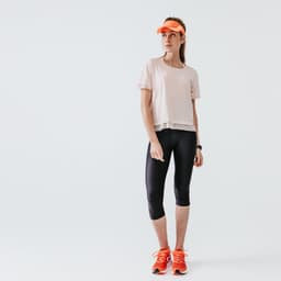 Thumbnail Quần lửng chạy bộ run dry cho nữ đen DECATHLON kalenji mã 8552202 3