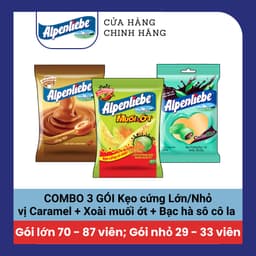 Thumbnail COMBO Kẹo cứng Alpenliebe đậm vị sữa béo hương Caramel, Dâu sữa, Trà sữa và kẹo cứng có nhân Xoài muối ớt 4