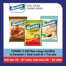 Thumbnail COMBO Kẹo cứng Alpenliebe đậm vị sữa béo hương Caramel, Dâu sữa, Trà sữa và kẹo cứng có nhân Xoài muối ớt 3