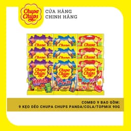 Thumbnail COMBO 9 gói kẹo dẻo Chupa Chups và Alpenliebe hương trái cây hỗn hợp, đa dạng hình dáng 1
