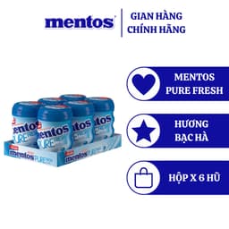Thumbnail Sing gum không đường Mentos Pure Fresh hương bạc hà (hộp 6 hủ) 3