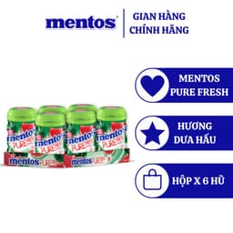 Thumbnail Sing gum không đường Mentos Pure Fresh hương bạc hà (hộp 6 hủ) 2