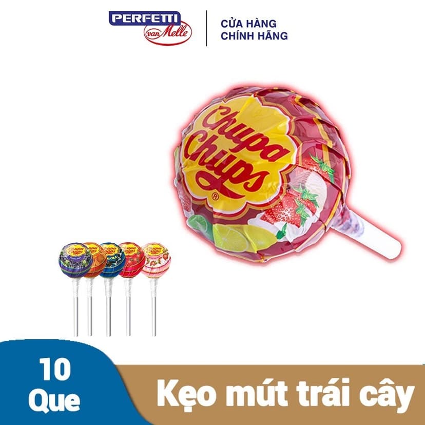 Ảnh Que kẹo mút khổng lồ Chupa Chups hương trái cây hỗn hợp (bên trong 10 que kẹo mút nhỏ) 1