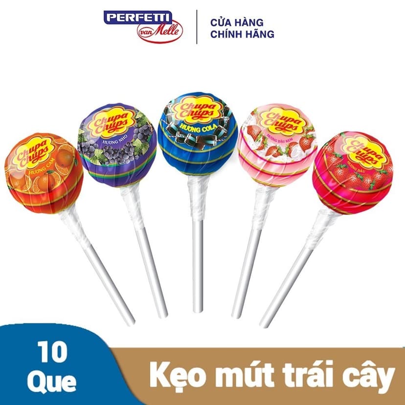 Ảnh Que kẹo mút khổng lồ Chupa Chups hương trái cây hỗn hợp (bên trong 10 que kẹo mút nhỏ) 2