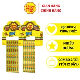 Thumbnail COMBO Hộp Kẹo dẻo vị chua Chupa Chups hương trái cây hỗn hợp và dạng ống Hương Dâu và Cola 1