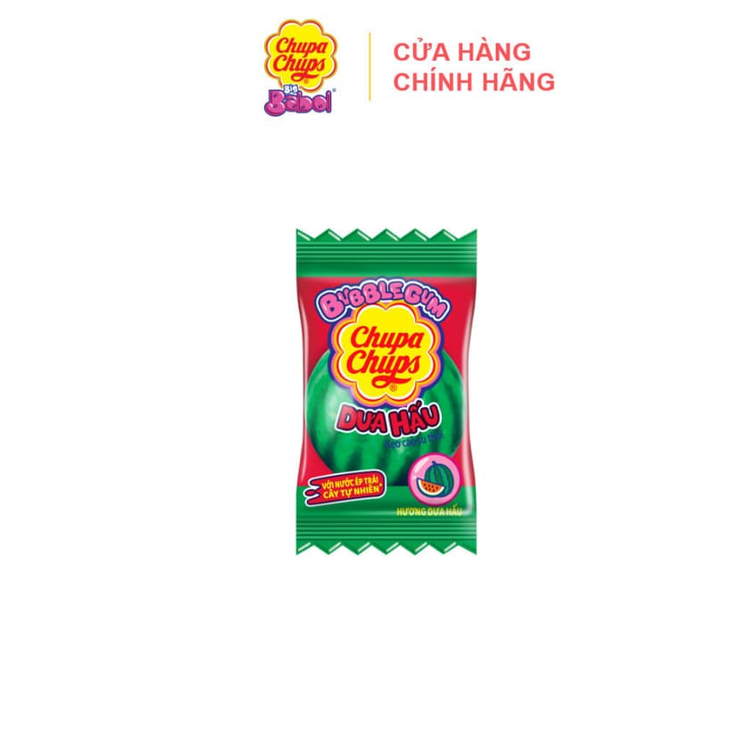 Ảnh Hộp Kẹo cao su gum thổi có nhân bên trong Chupa Chups Big Babol hình dáng Dưa Hấu, Trái banh Tennis hương Dứa 3