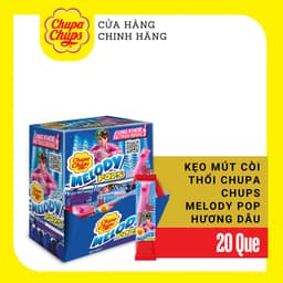 Thumbnail Kẹo mút còi thổi giai điệu Chupa Chups hương dâu (Vỉ 4 que) 2