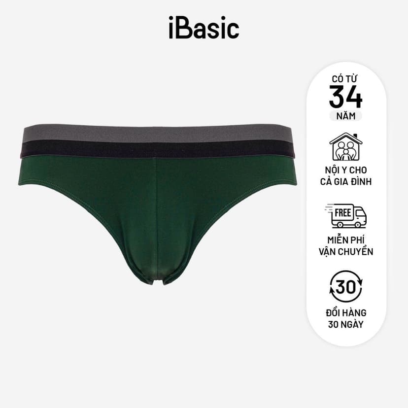 Ảnh Combo 3 Quần lót nam thun lạnh iBasic brief poly co giãn thoải mái PANM006 1