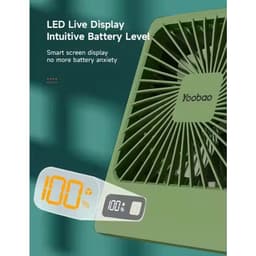 Thumbnail Quạt để bàn tích điện mini Yoobao Q3C 3000/5000mAh | Công suất 3W | 4 cấp độ gió | Màn hình LED | Bảo hành 12 tháng 1
