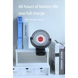 Thumbnail Quạt sạc mini Yoobao F8 để bàn/kẹp nôi 8000mAh 3 tốc độ | Đèn LED + sạc dự phòng | Bảo hành 12 tháng 4