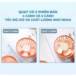 Thumbnail Quạt sạc mini để bàn làm việc YOOBAO F3 6000mAh/3000mAh - có thể chạy 32 giờ - Bảo hành 12 tháng 3