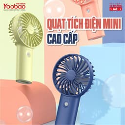 Thumbnail Quạt sạc mini để bàn làm việc YOOBAO F3 6000mAh/3000mAh - có thể chạy 32 giờ - Bảo hành 12 tháng 2