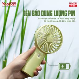 Thumbnail Quạt sạc mini để bàn làm việc YOOBAO F3 6000mAh/3000mAh - có thể chạy 32 giờ - Bảo hành 12 tháng 4