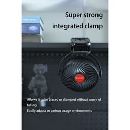 Thumbnail Quạt sạc mini Yoobao F8 để bàn/kẹp nôi 8000mAh 3 tốc độ | Đèn LED + sạc dự phòng | Bảo hành 12 tháng 2