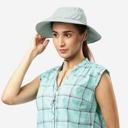 Thumbnail Mũ trekking rộng vành chống tia UV MT500 cho nữ DECATHLON Xanh lá mã 8731355 1