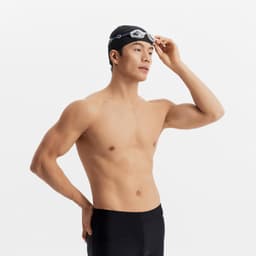Thumbnail Mũ bơi vải cỡ M DECATHLON Đen mã 8928043 4