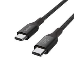 Thumbnail Cáp USB C - C vỏ dù, công suất 240W, USB-C PD3.1, 2 mét, màu đen Belkin 1