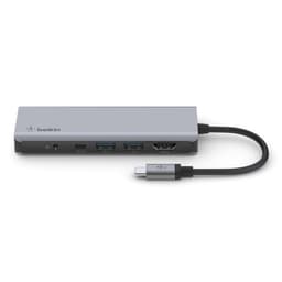 Thumbnail Hub chuyển đổi Belkin 7 trong 1 USB-C Multiport - HDMI 4K 30Hz, 100W PD, 2xUSB-A 3.0, 3.5 mm audio, SD 3.0,microSD 3.0 2