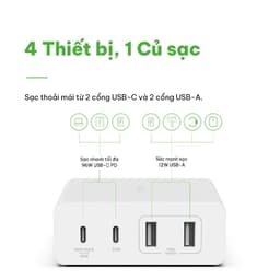 Thumbnail Sạc nhanh BOOST↑CHARGE™ PRO Belkin 108W (4 cổng) GaN - 2 USB C và 2 USB A B7 (tương thích iPhone 15) 1