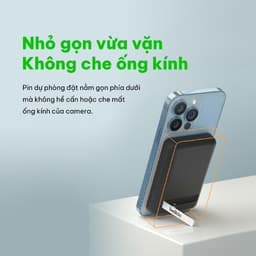 Thumbnail Pin sạc dự phòng không dây Belkin BOOSTCHARGE Magnetic 7.5W 5.000mAh có chân chống, cáp đi kèm C-C 1m - BPD004bt 4